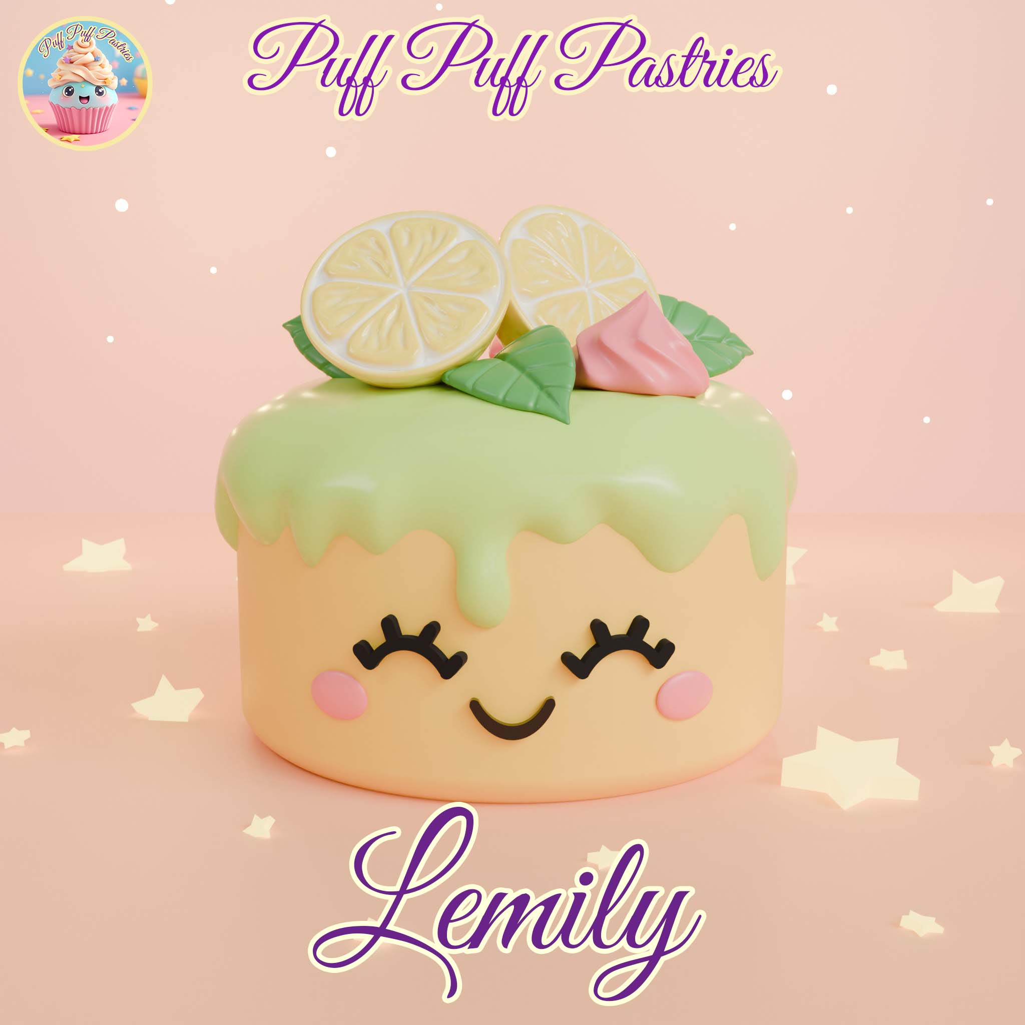 Kawaii Round cake Lemily